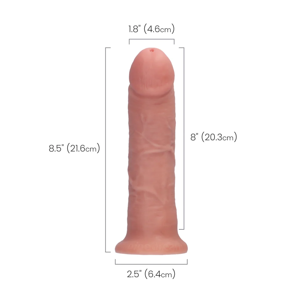 King Cock 8 Inch Realistic Dildo with Suction Cup Base
