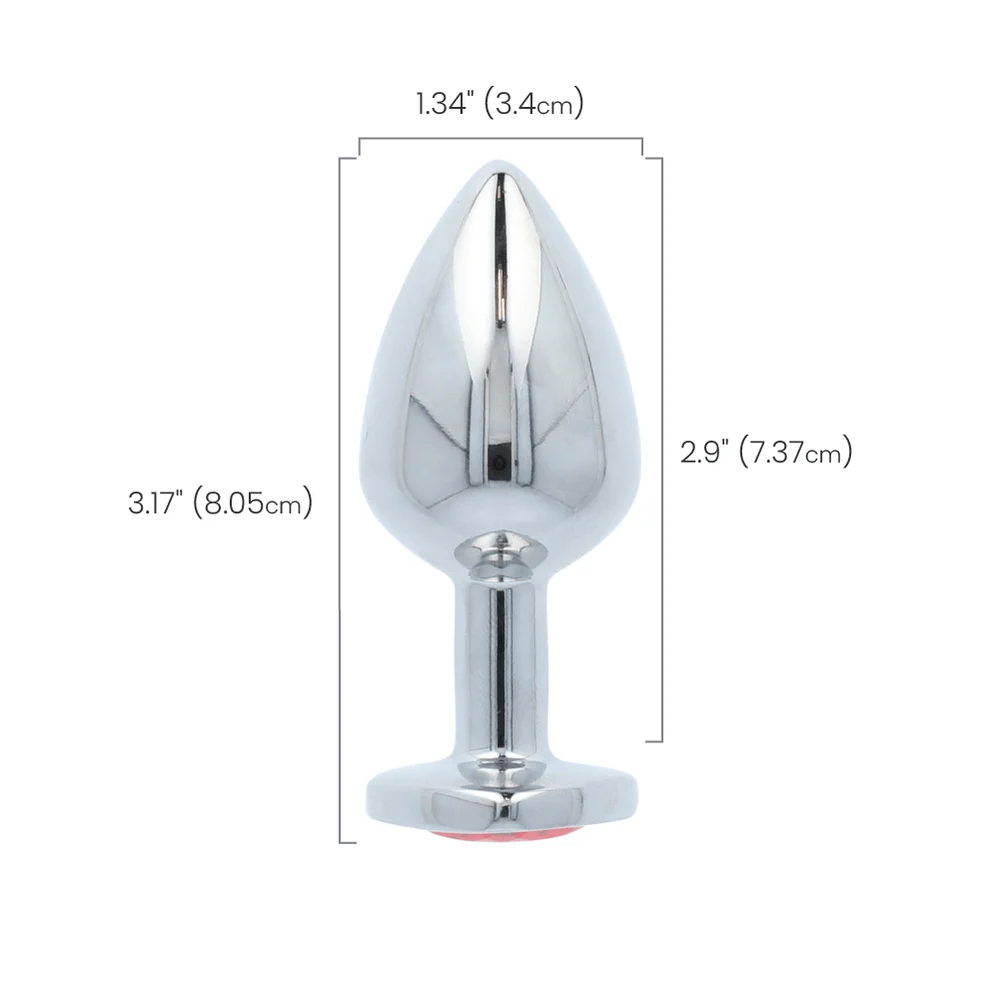 Booty Sparks Heart Gem Anal Plug in Lightweight Aluminum
