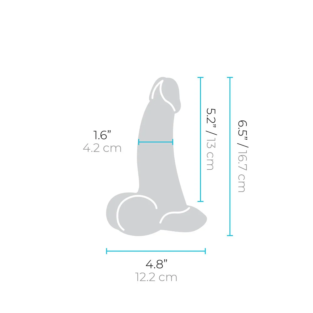 B-Vibe Slipskin Curved Realistic 6.5-Inch Silicone Dildo