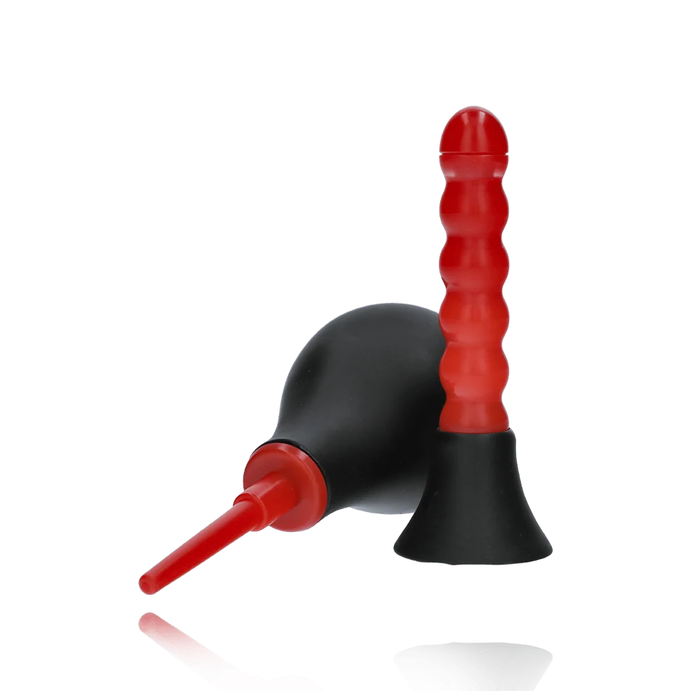 COLT Anal Douche Reusable Cleaning System with Dual Attachments and EZ Squeeze Bulb