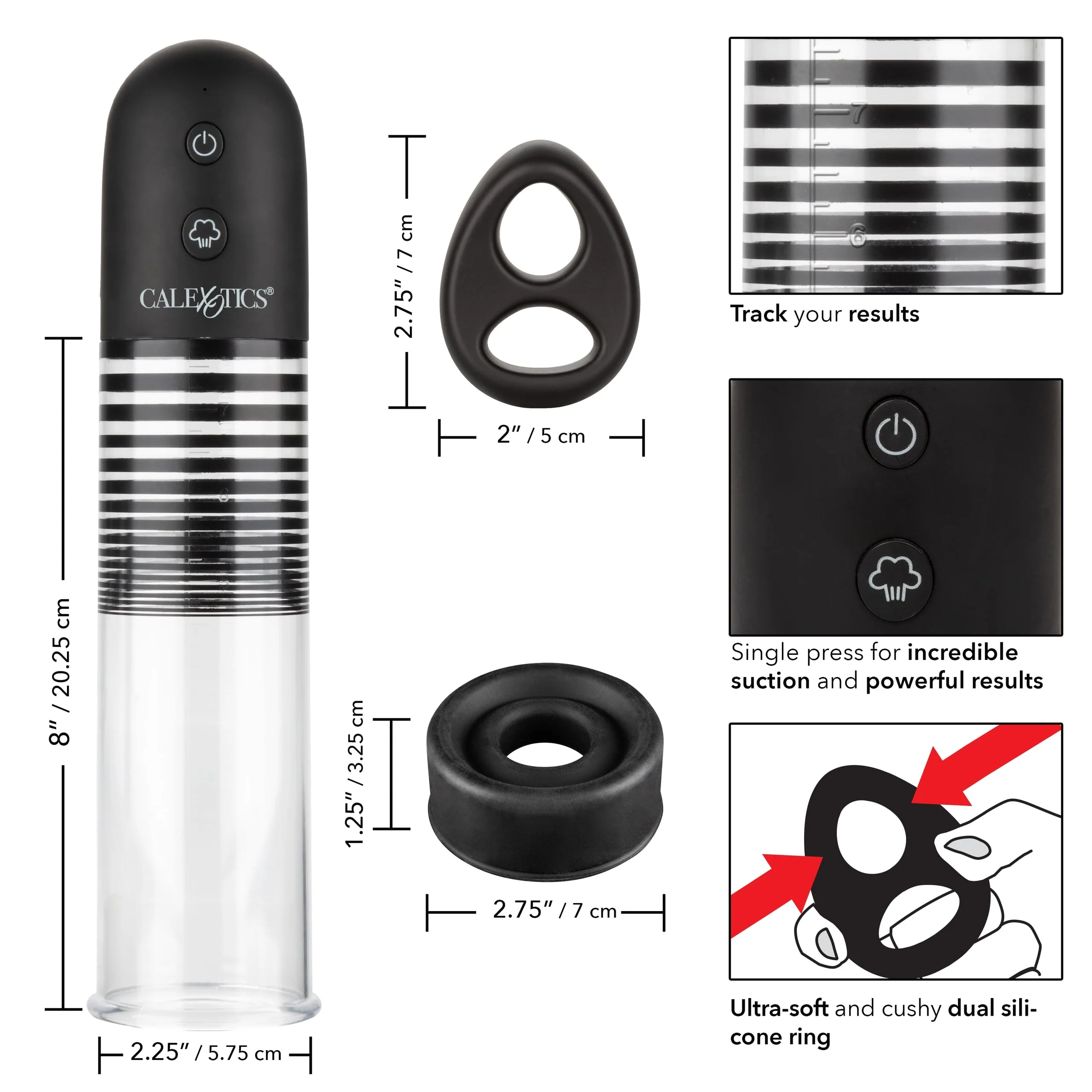 Optimum Series Rechargeable EZ Pump Kit with Dual Silicone Ring