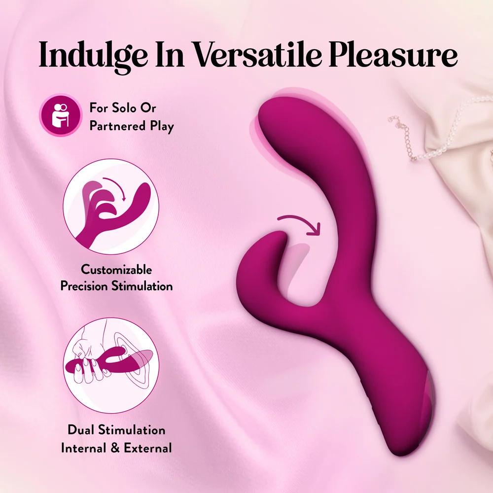 Blush Quinn Warming Rabbit Vibrator with 10 Vibration Modes