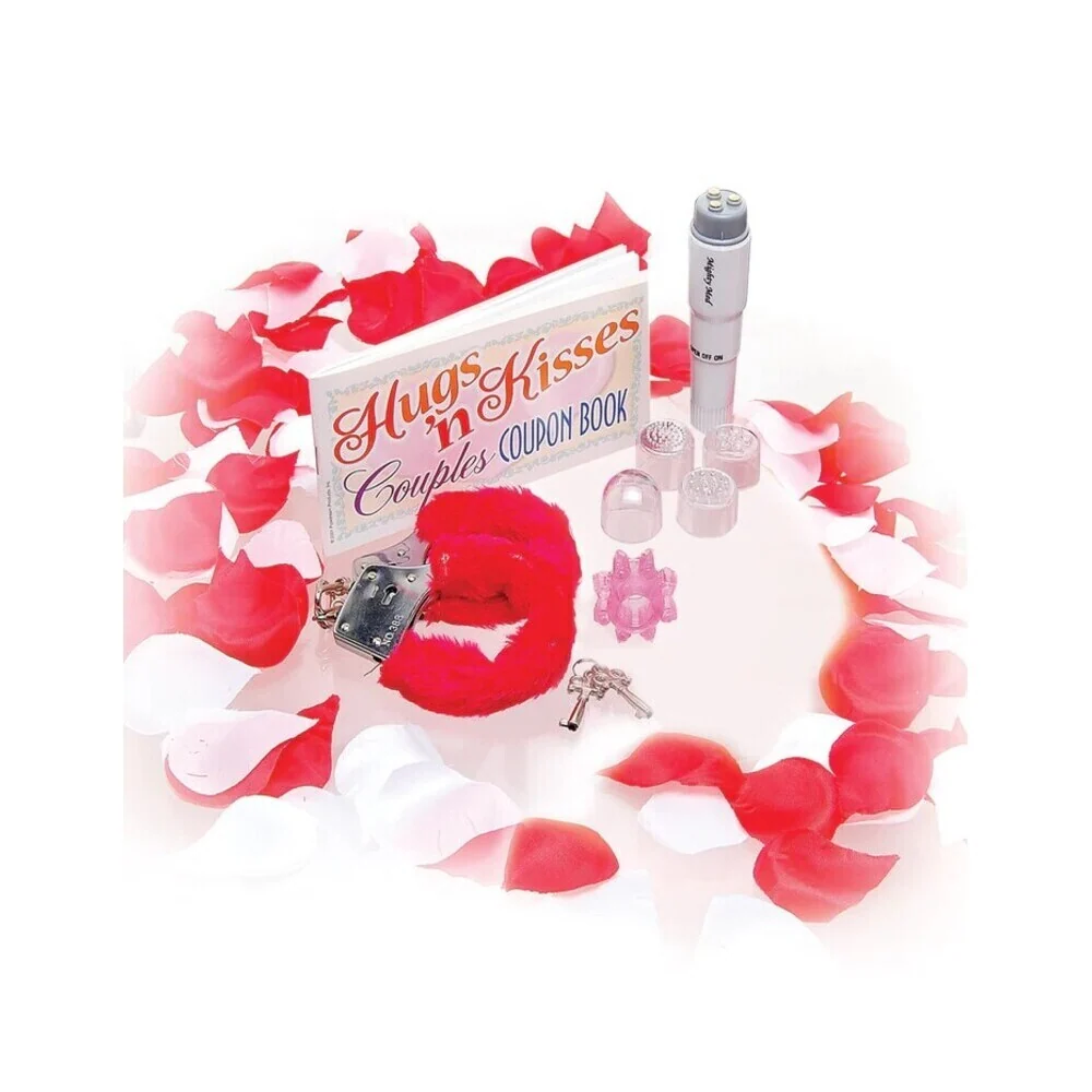 Pipedream Sex Therapy Kit for Lovers with Furry Cuffs and Coupon Books