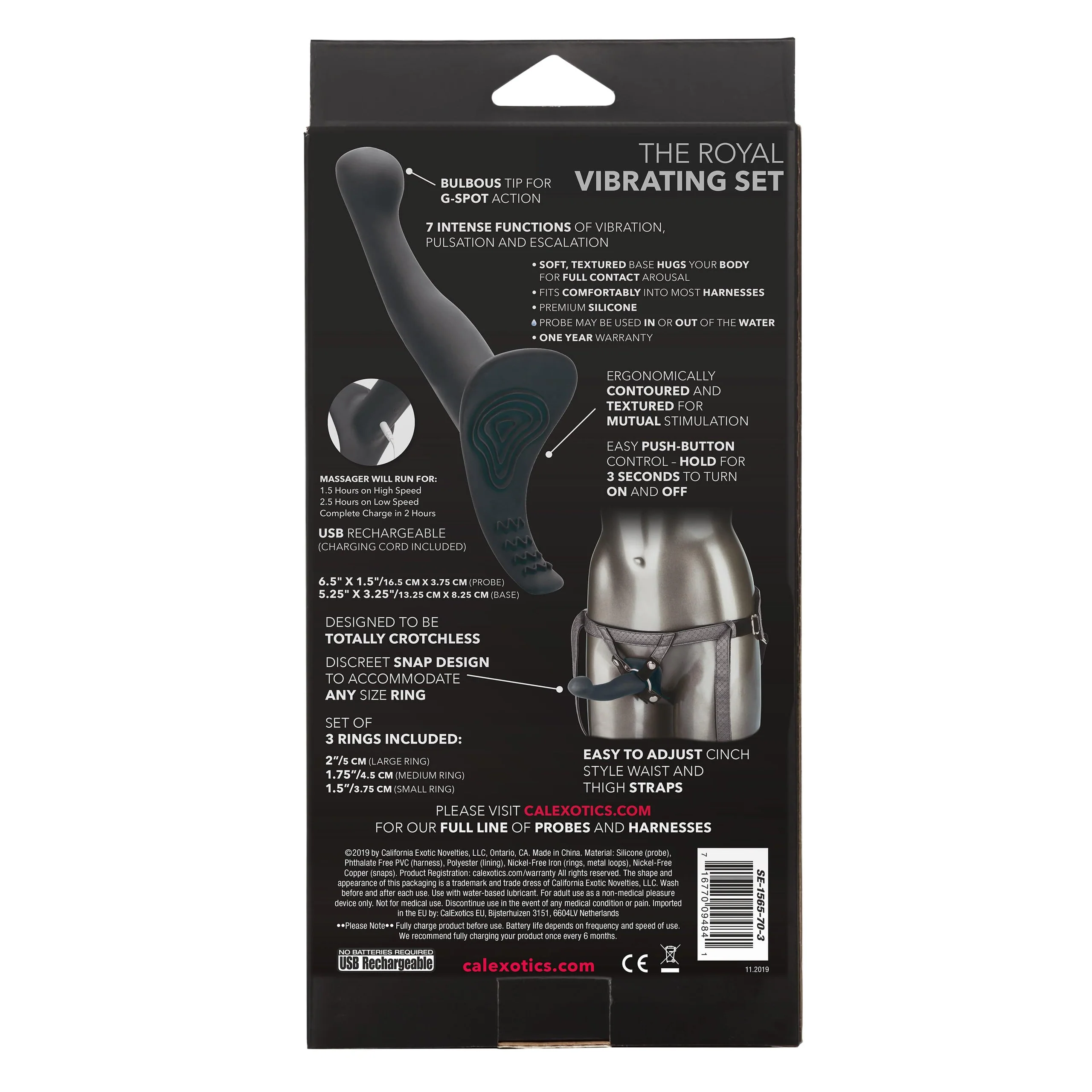 Her Royal Harness The Royal Vibrating Set with Probe and Three Rings