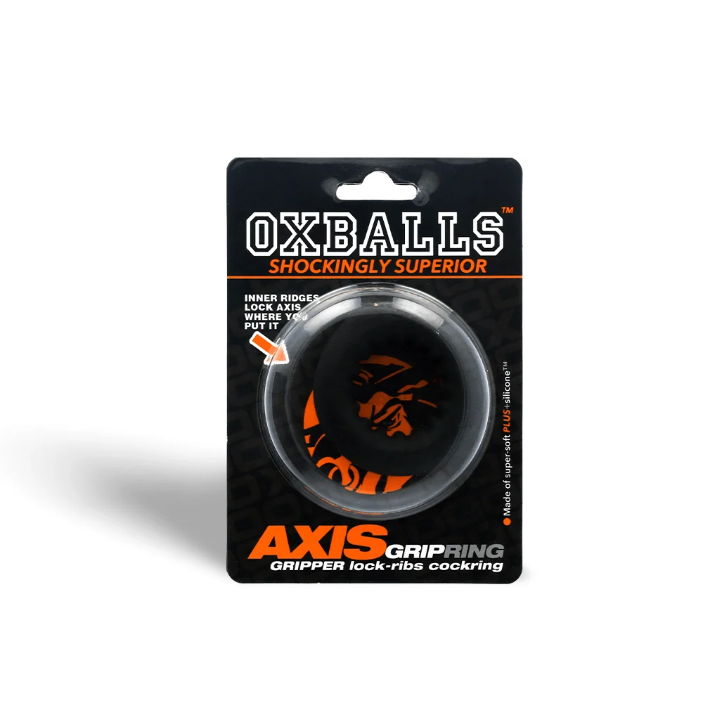 Oxballs Axis Rib Griphold Cockring in Soft Plus+Silicone