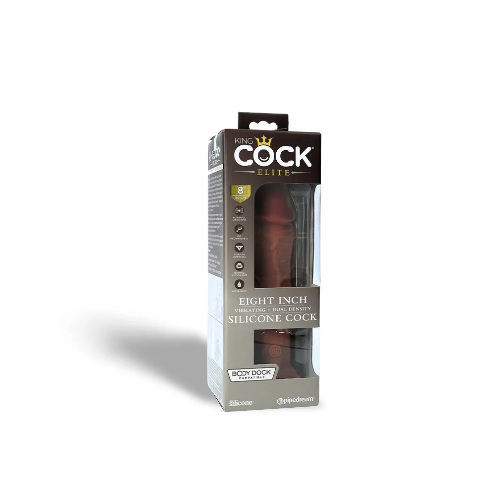 King Cock Elite Dual Density Vibrating Silicone Cock