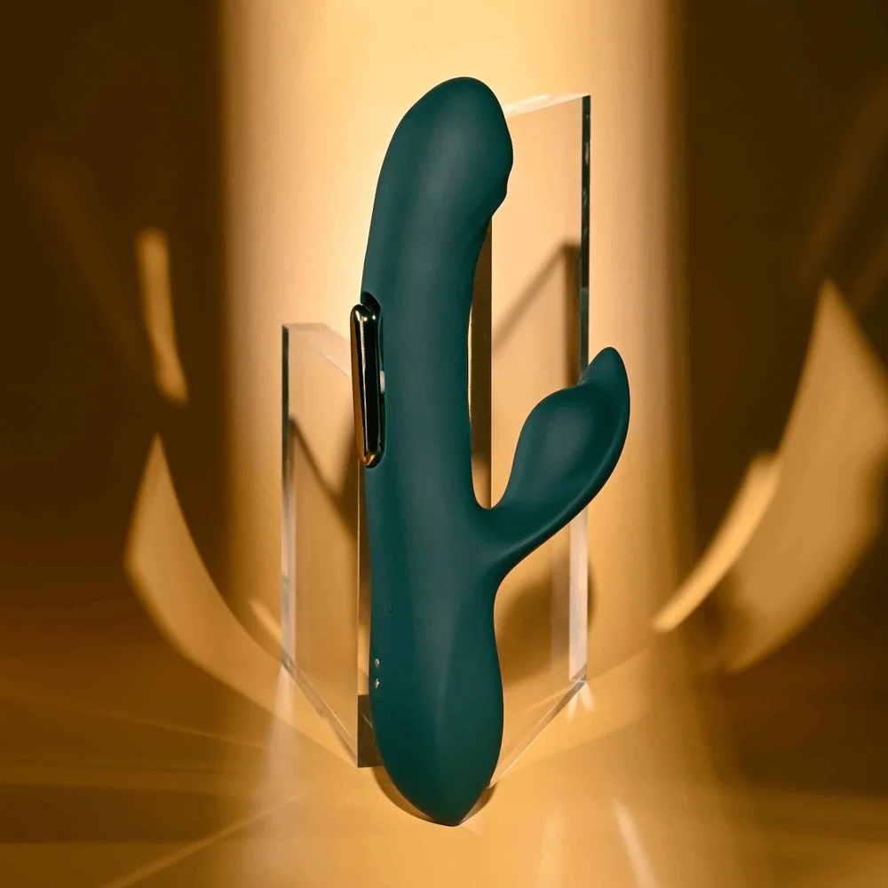 Evolved Heart of Gold Tapping Rabbit Vibrator with Gold Bars