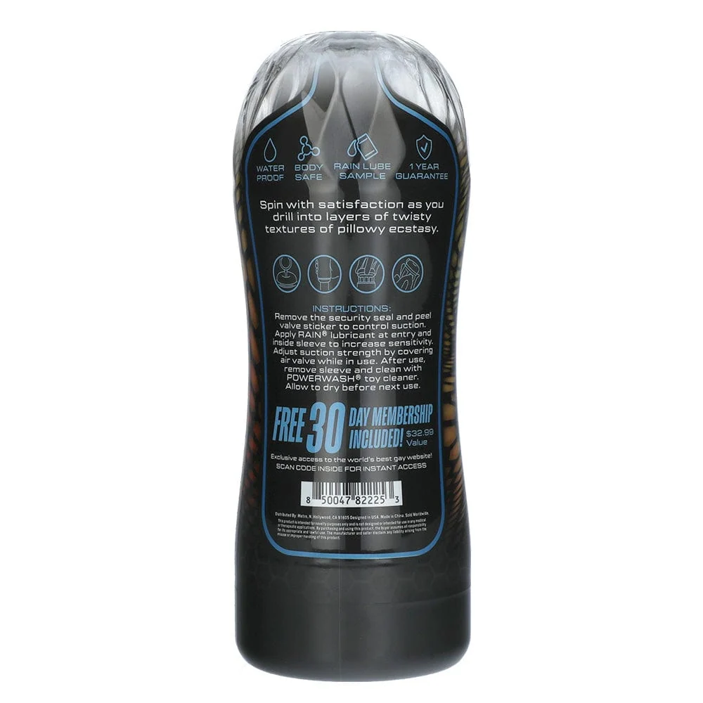 Men.com Ultimate Stroker Cup with Textured Silicone Sleeve and Suction