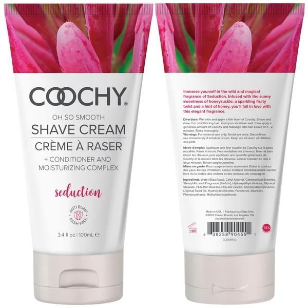 Coochy 剃毛膏 Seduction 香型 含金银花、果香与蜂蜜