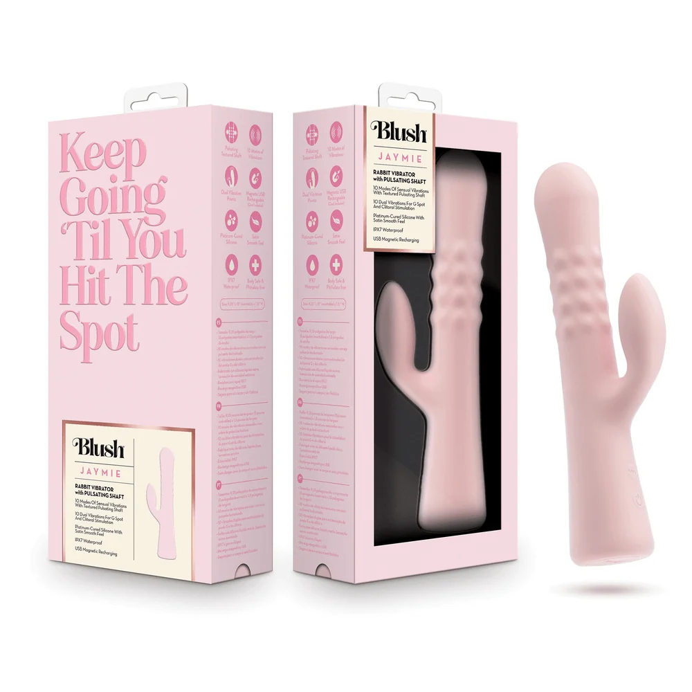 Blush Jaymie Pink Rabbit Vibrator with 10 G-Spot and Clitoral Settings