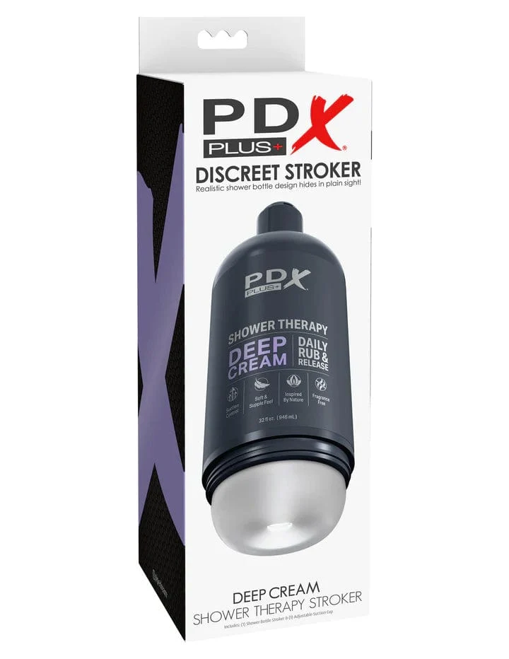 PDX Shower Therapy Deep Cream Stroker Discreet Shampoo Bottle Design