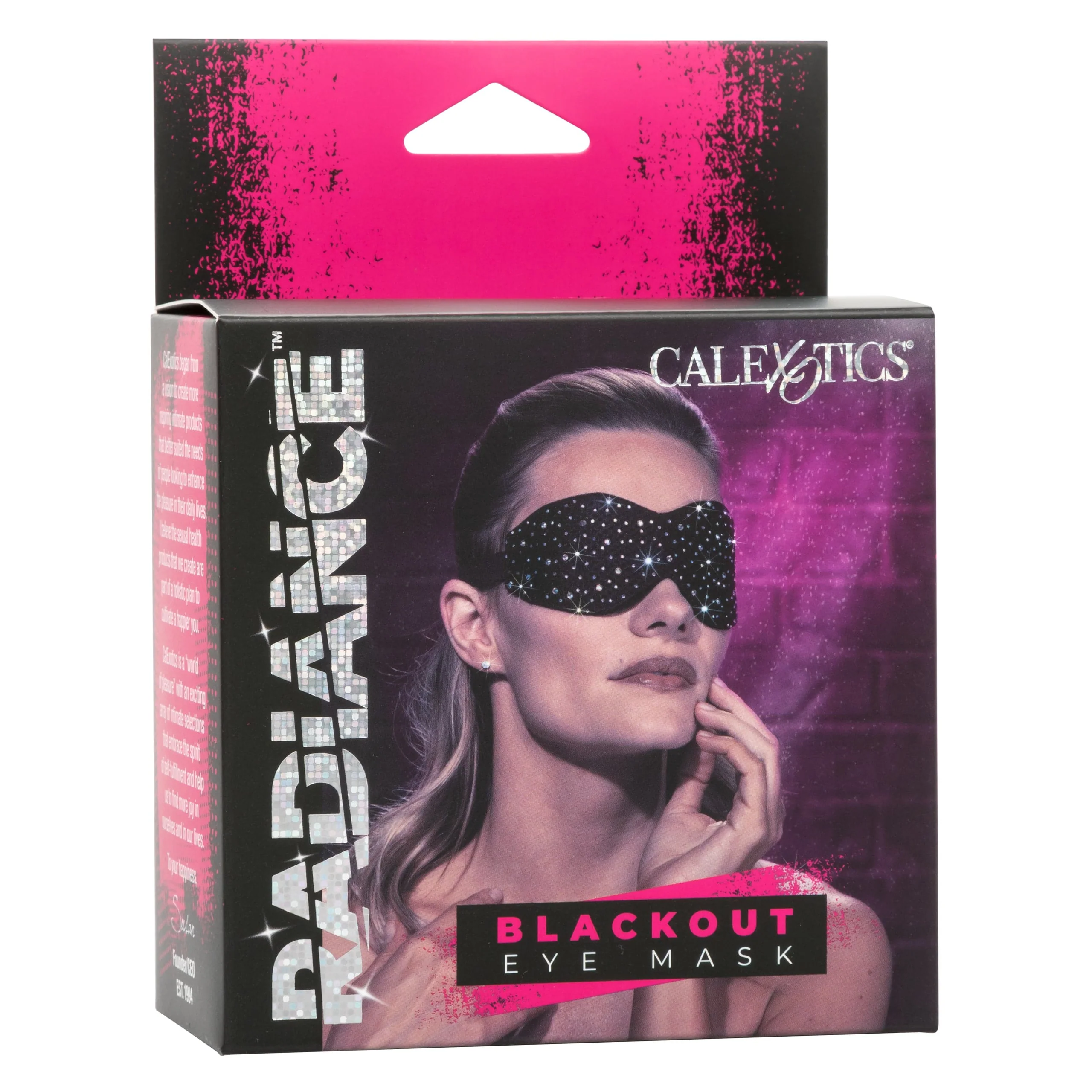 Radiance Blackout Eye Mask with Rhinestones and Plush Lining