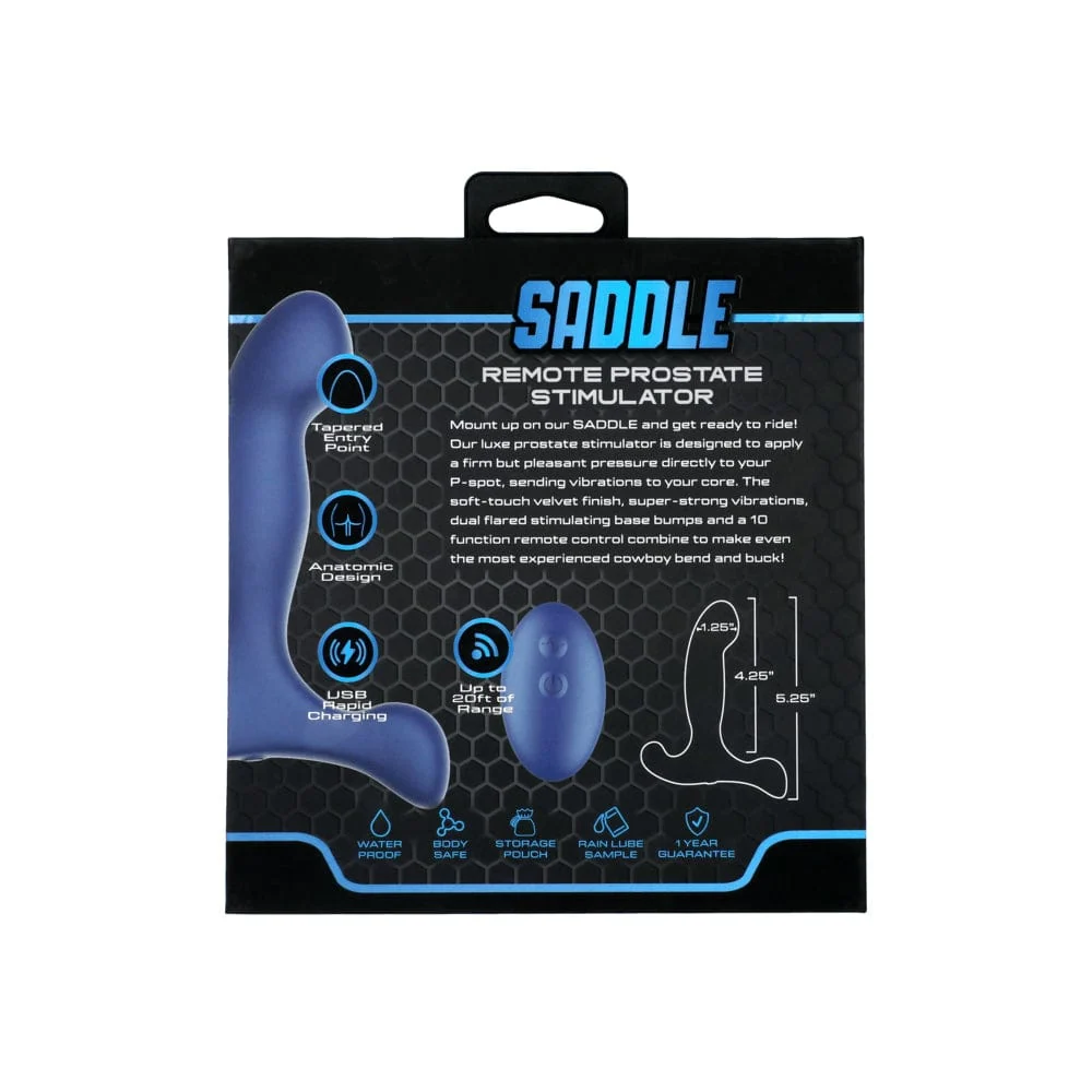 Men.com Saddle RC Prostate Stimulator with Remote and 10 Vibration Patterns