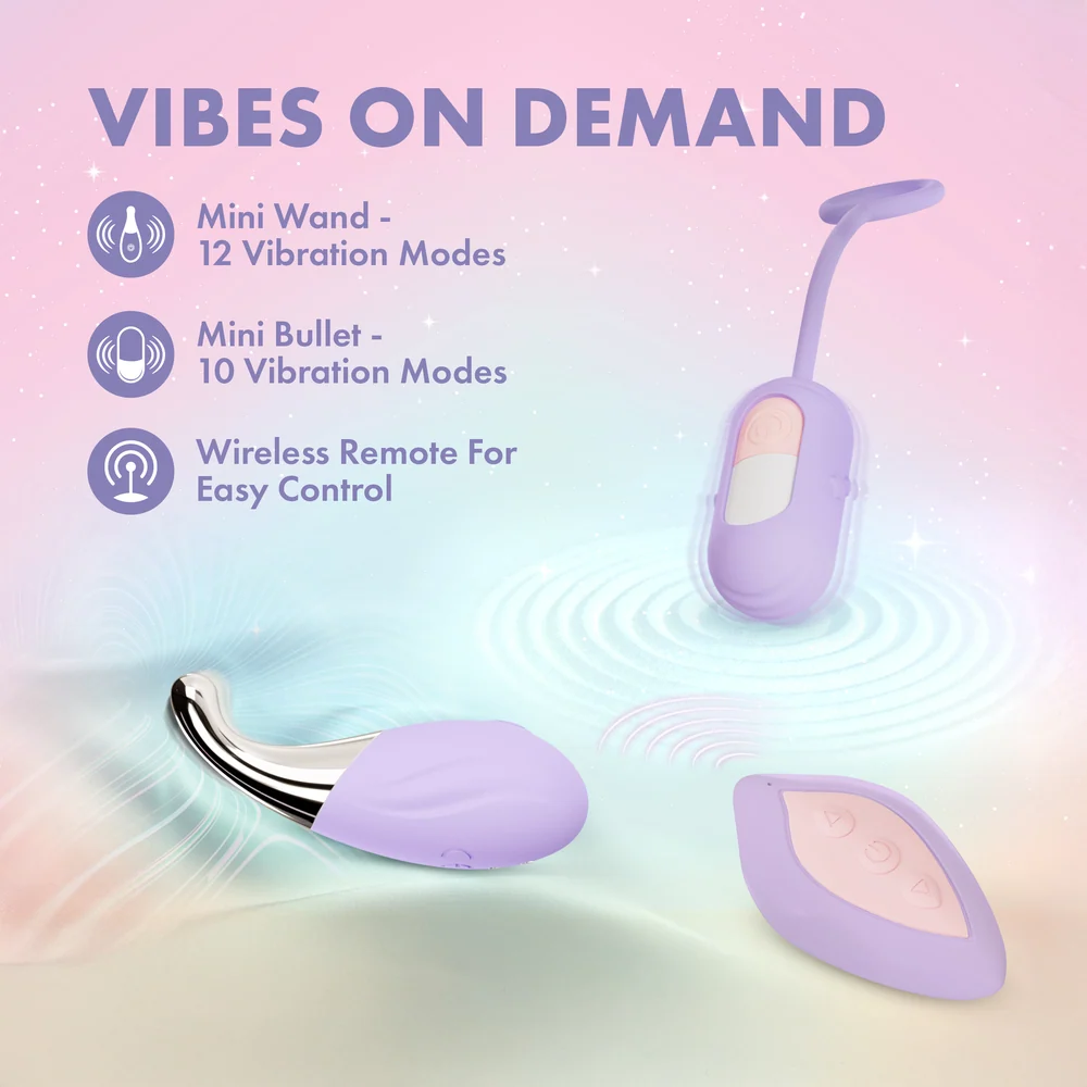 Blush Play With Me Snapstar Mini Wand and Bullet Vibrator Set