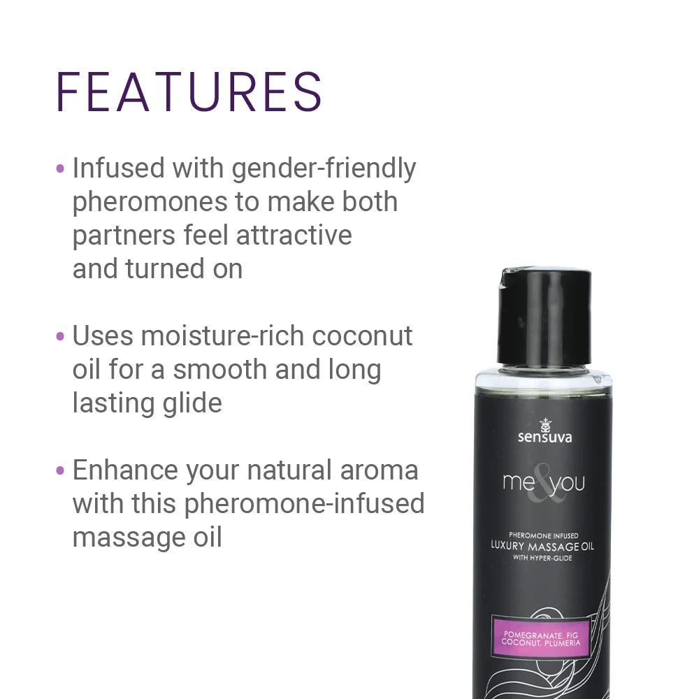 Me & You Pheromone Massage Oil with Hyper-Glide for Couples