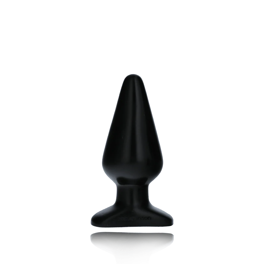Classic Butt Plug Tear-Drop Beginner Toy in White and Black
