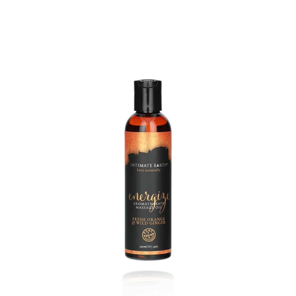 Intimate Earth Massage Oil in Fresh Cut Grass Scent