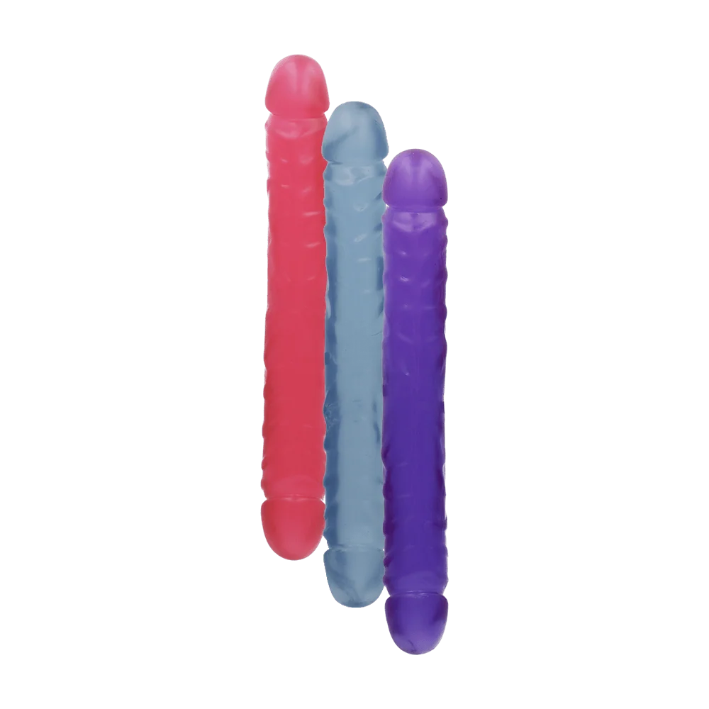 Doc Johnson Crystal Jellies Jr Double Dong Soft Flexible 10 Inch Classic