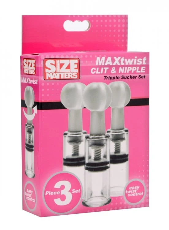 Size Matters Twisted Triplets 乳头与阴蒂吸吮器套装