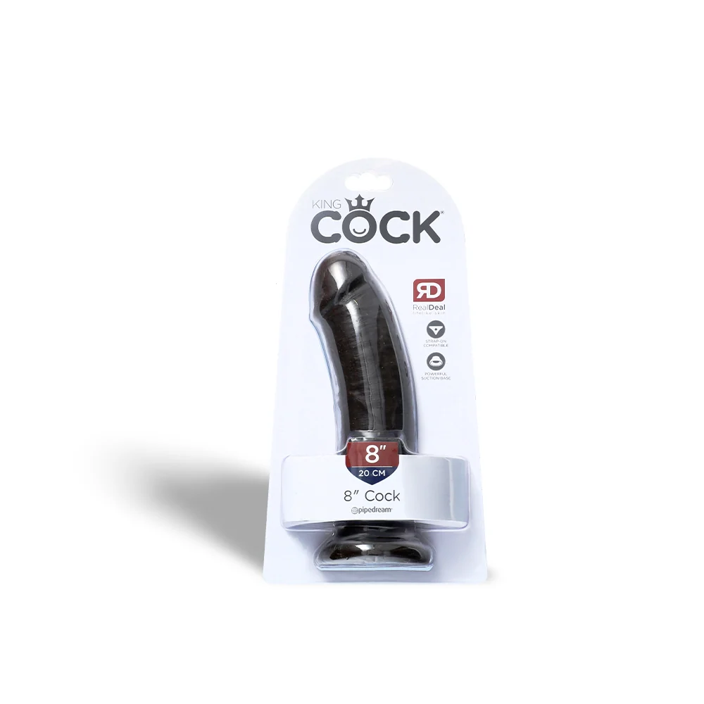 King Cock 8 Inch Realistic Dildo with Suction Cup Base