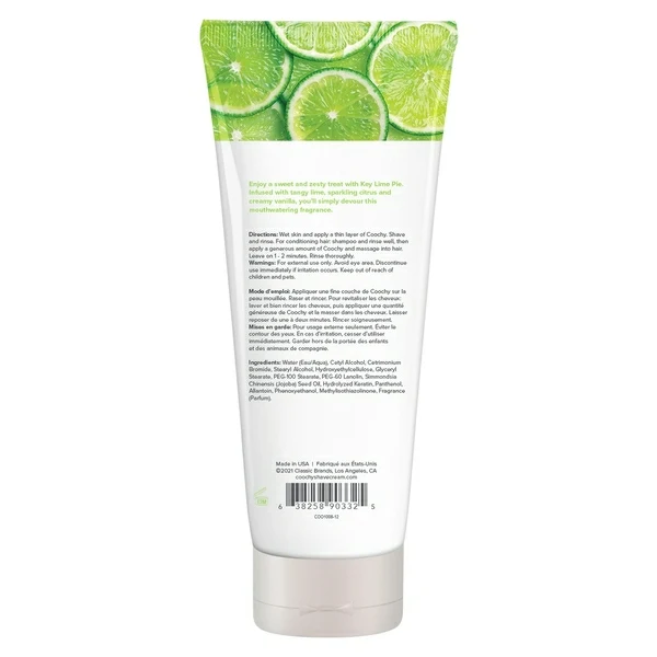 Coochy Shave Cream Key Lime Pie Scent for Bikini, Underarms and Legs