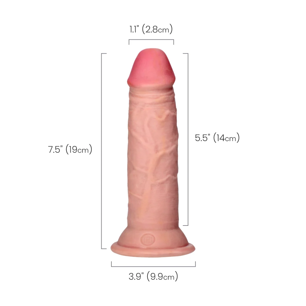 King Cock Plus 8" 三重密度阴茎带吸盘