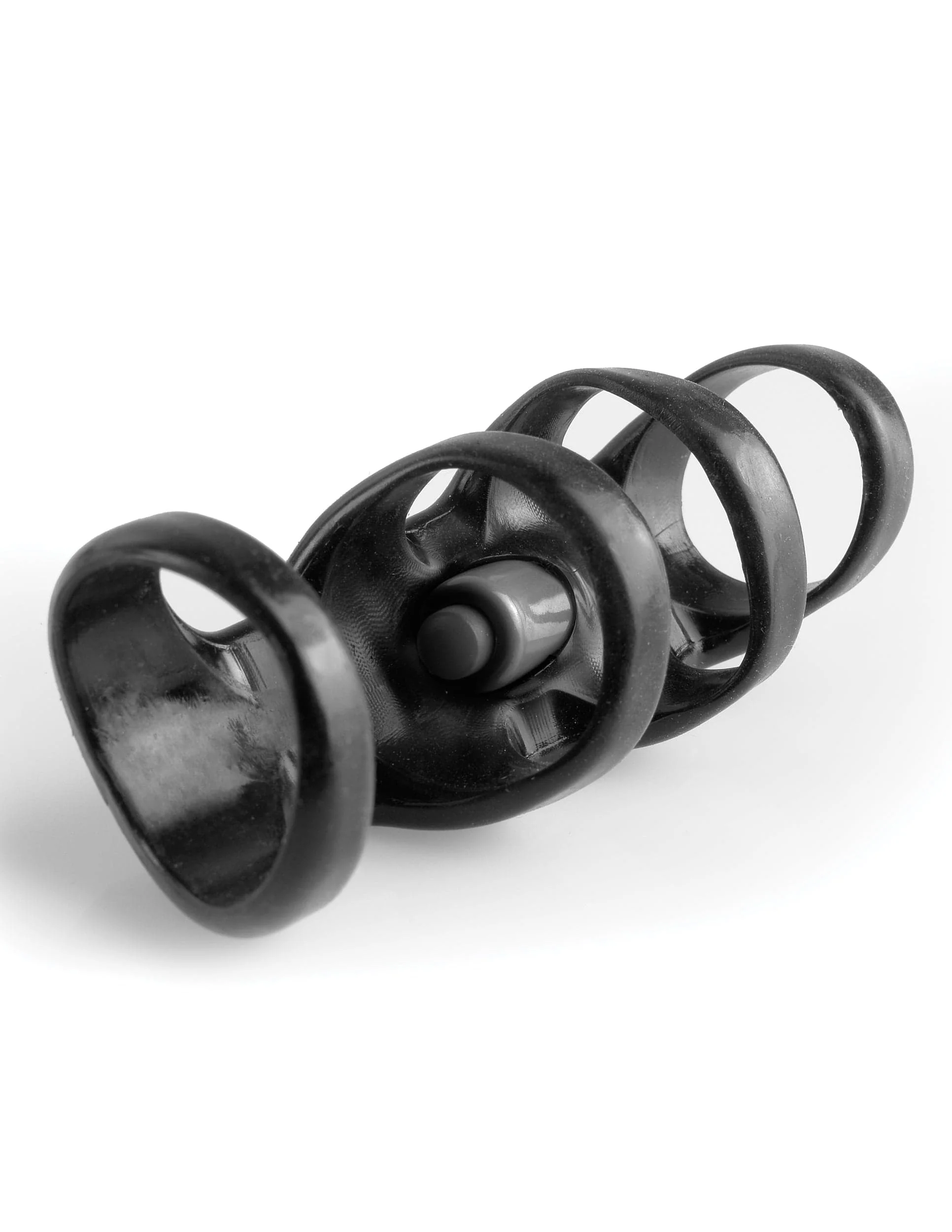 Fantasy X-Tensions Vibrating Powercage Erection Enhancer in Black