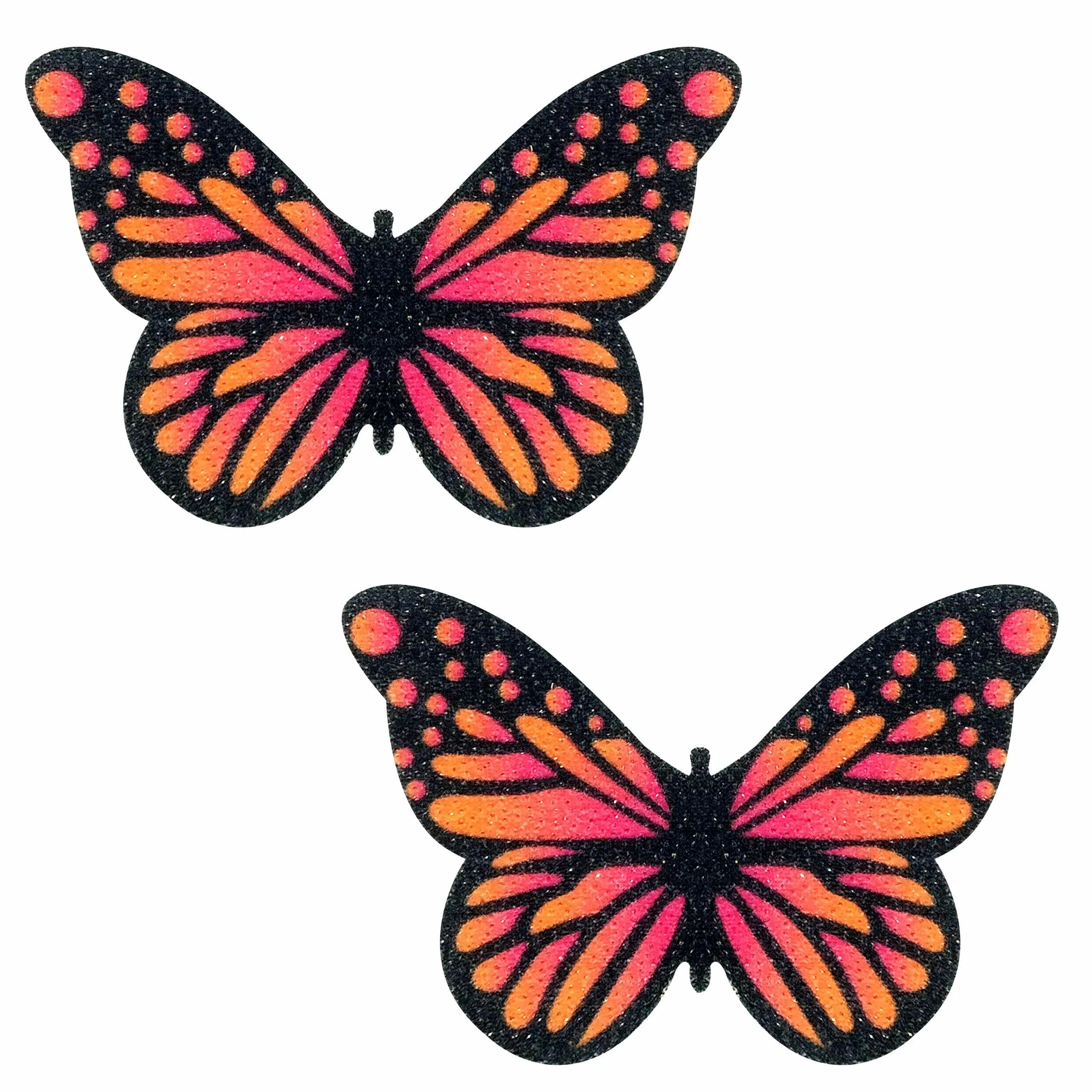 Orange to Pink Neon Butterfly Nipztix Pasties