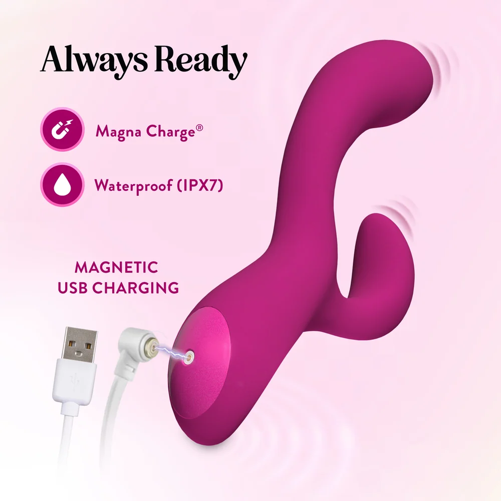 Blush Quinn Warming Rabbit Vibrator with 10 Vibration Modes