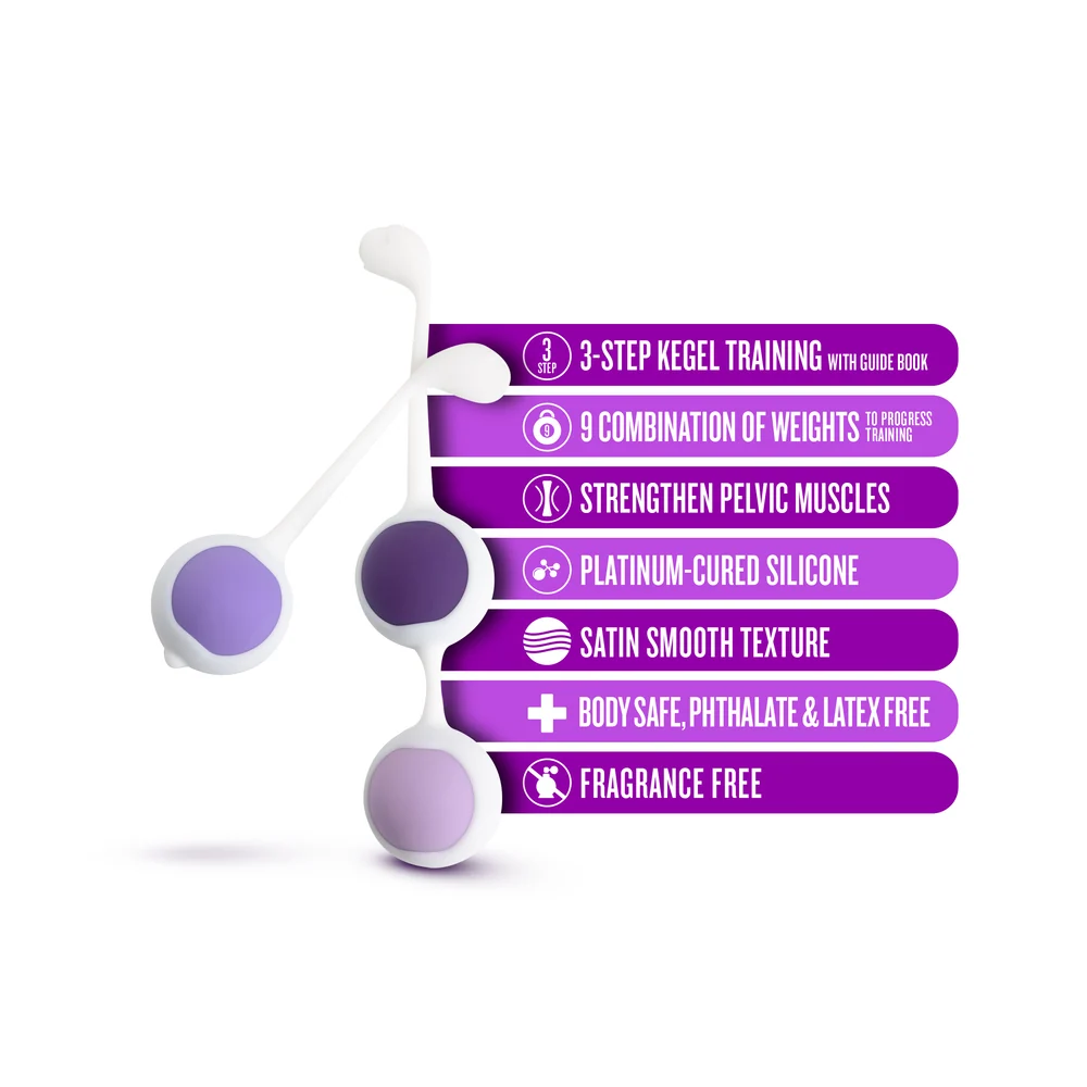 Blush Wellness 5pc Kegel Training Kit With Six Weighted Silicone Balls