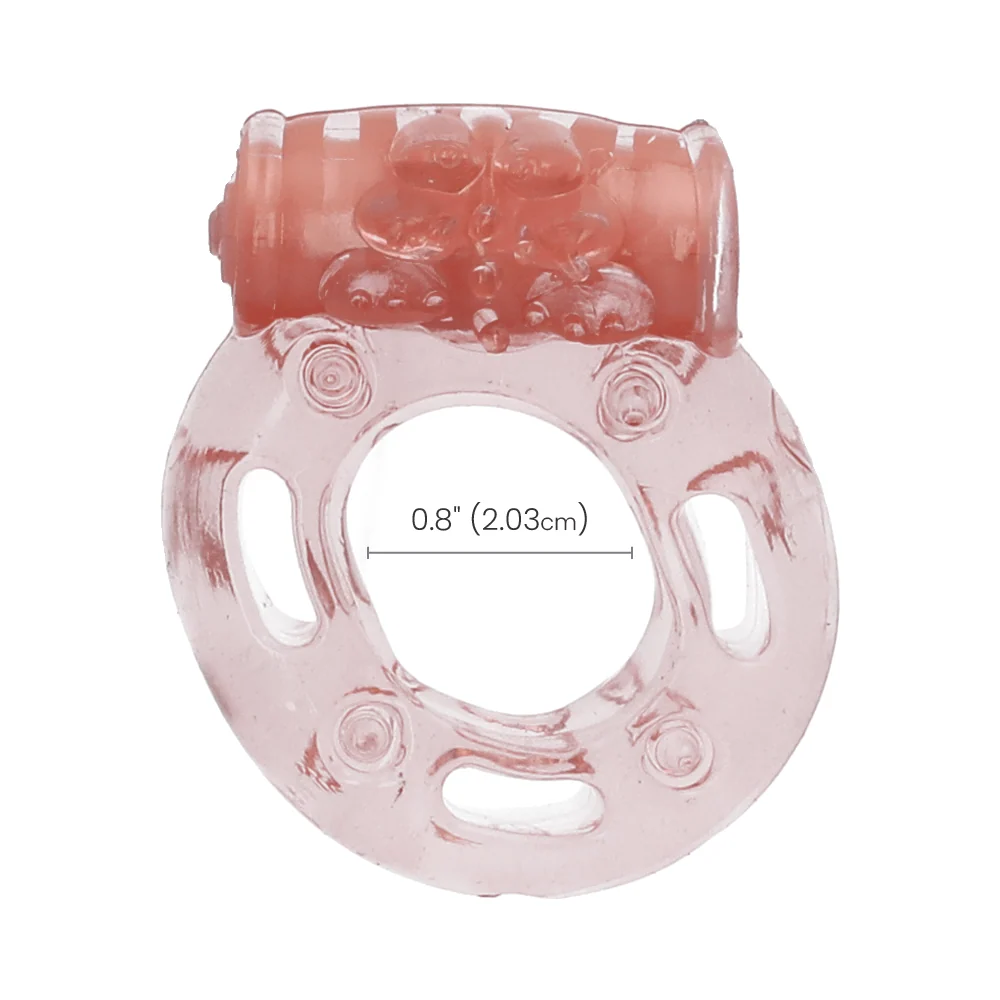 Macho Collection Stretchy Vibrating Cock Ring with Nubby Ticklers