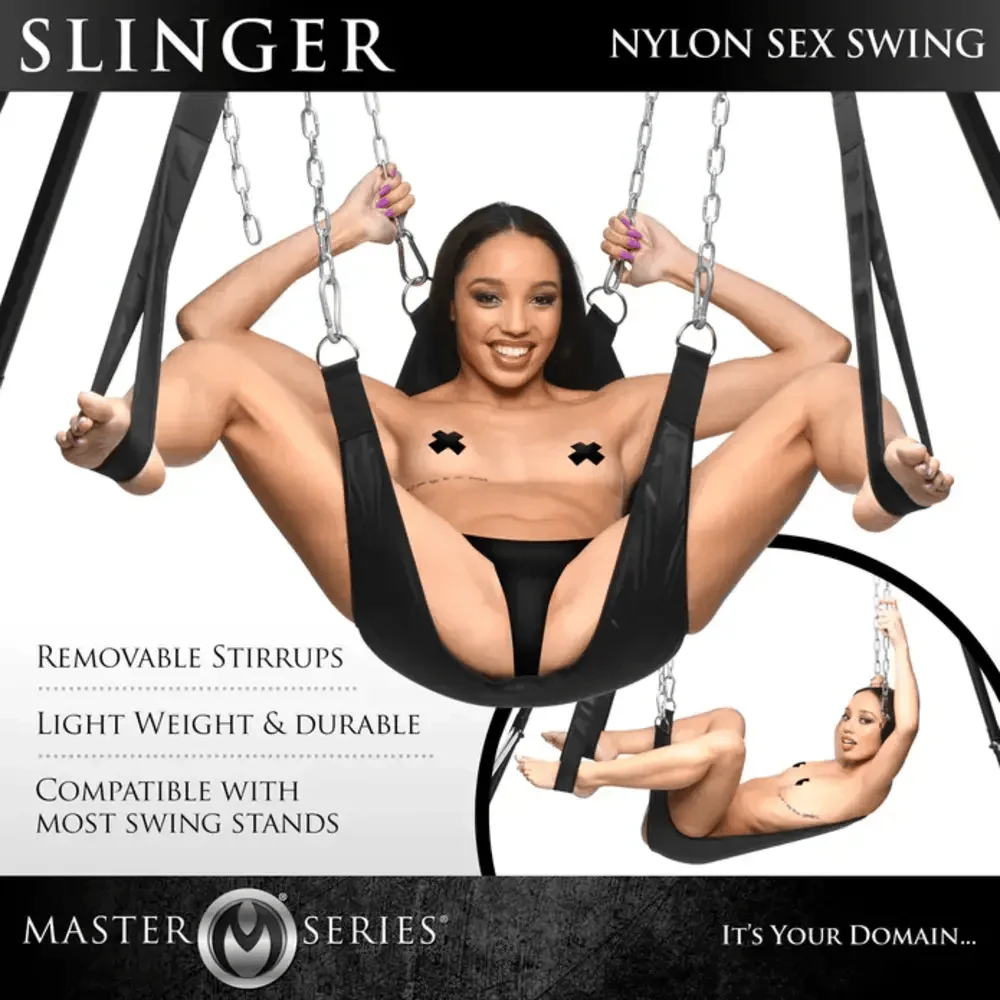 Master Series Slinger 尼龙性爱吊床，适用于悬吊体位