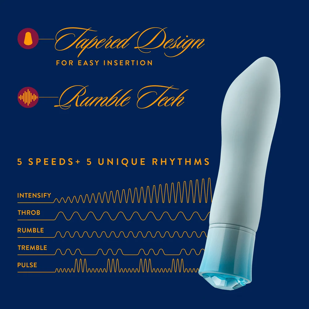 Blush Oh My Gem Ardor Aquamarine Bullet Vibrator for Internal and External Play