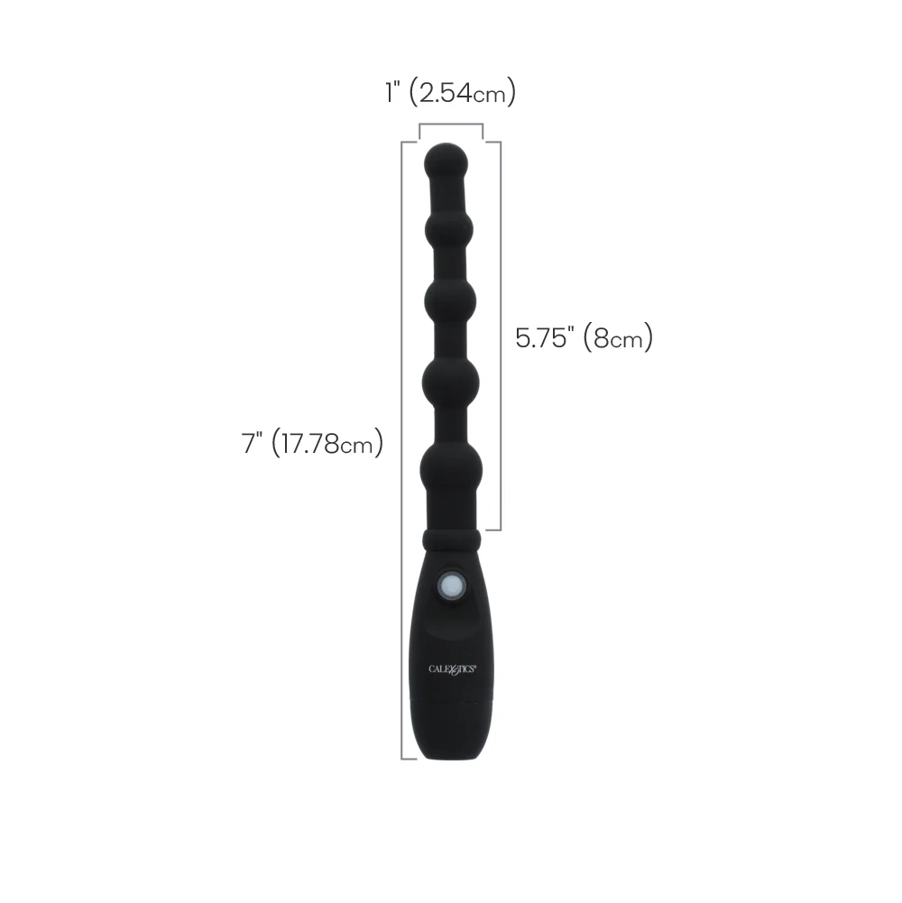 Booty Call Booty Flexer Black Silicone Beaded Probe with 3 Speeds