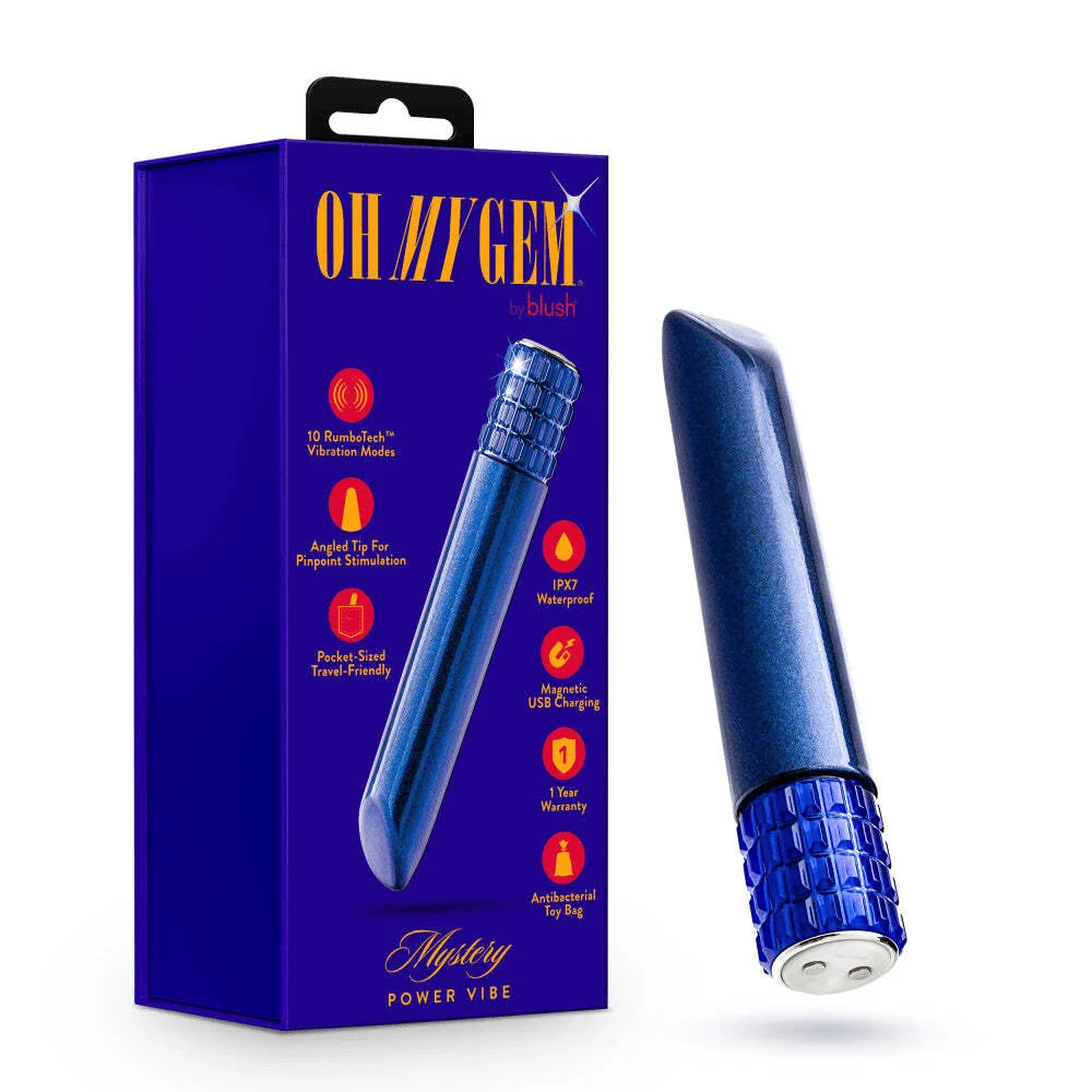 Blush Oh My Gem Mystery Sapphire Bullet Vibrator with 10 Vibration Modes