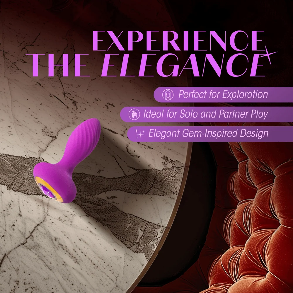 Blush Oh My Gem Charm Anal Plug with Glowing Amethyst Base