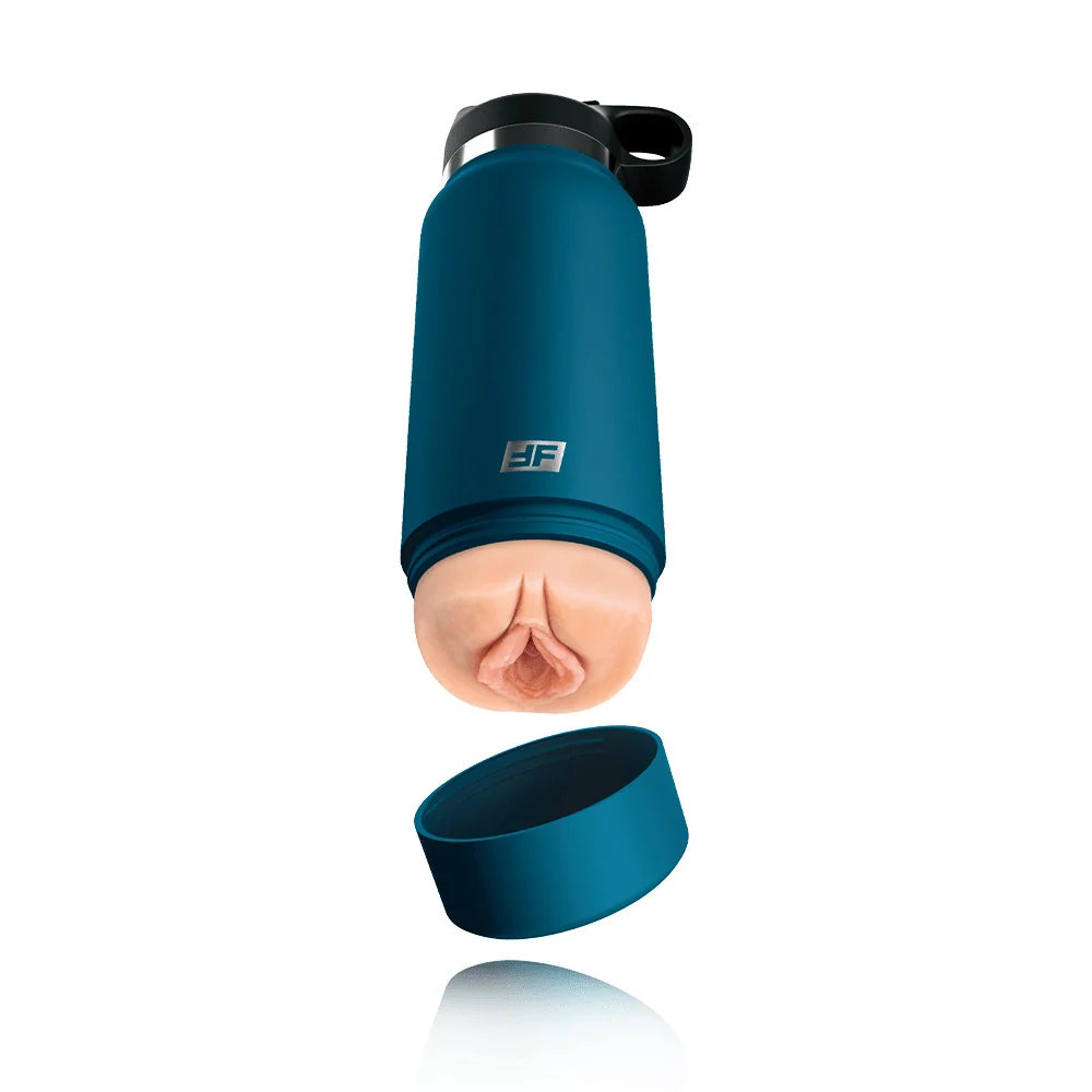 PDX Plus Fuck Flask Discreet Water Bottle Stroker with Fanta Flesh