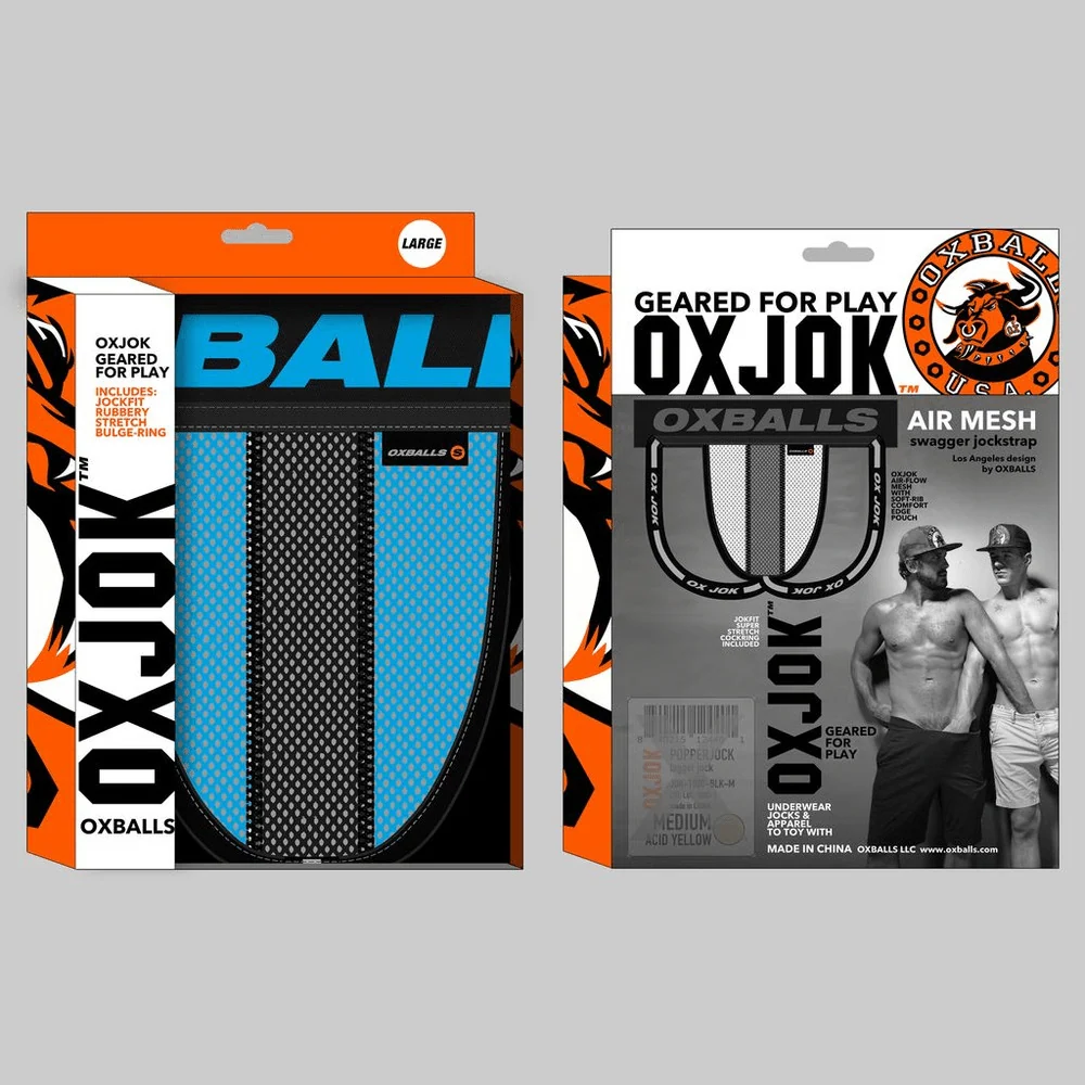 OXJOK Airmesh Swagger 运动护裆，带三折囊袋和阴茎环