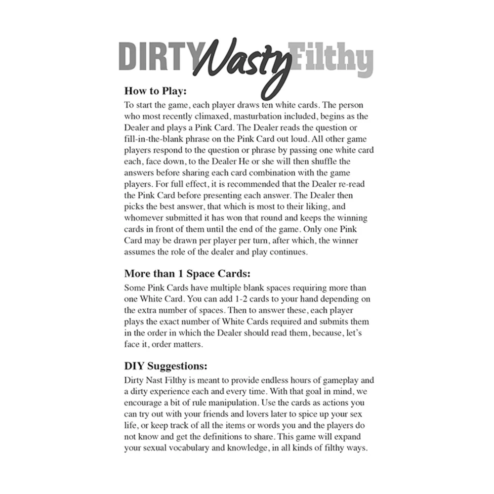Little Genie Dirty Nasty Filthy 成人派对纸牌游戏