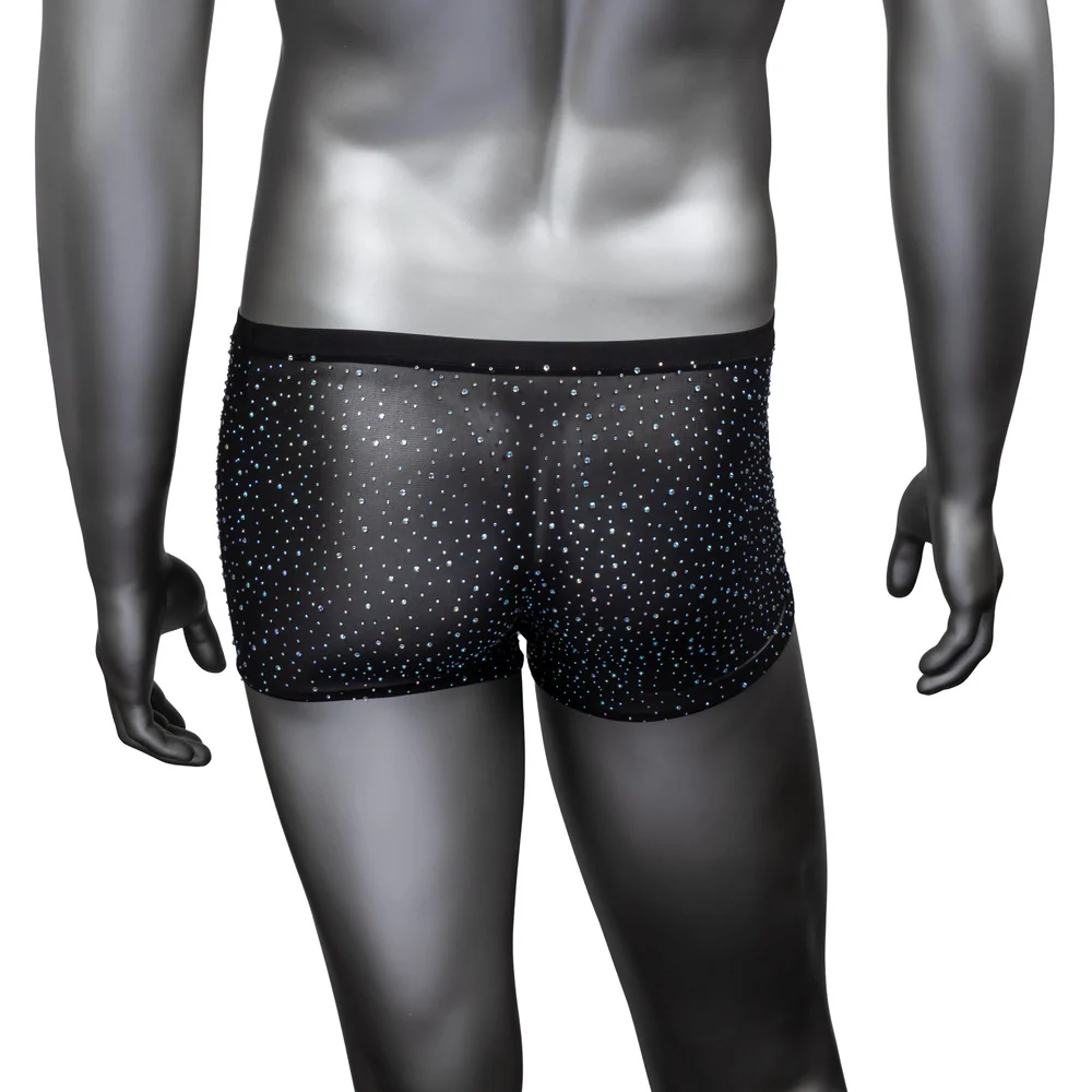 Radiance for Him Boxer Brief with Mesh Panel and Rhinestone Accents