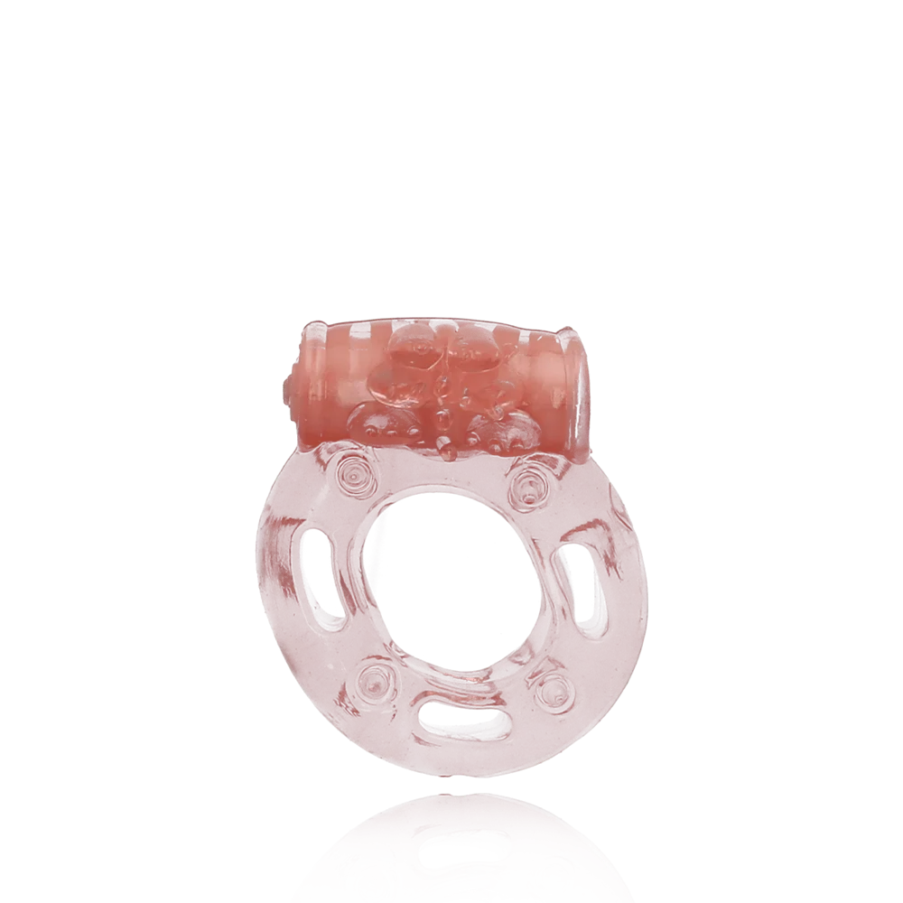 Macho Collection Stretchy Vibrating Cock Ring with Nubby Ticklers