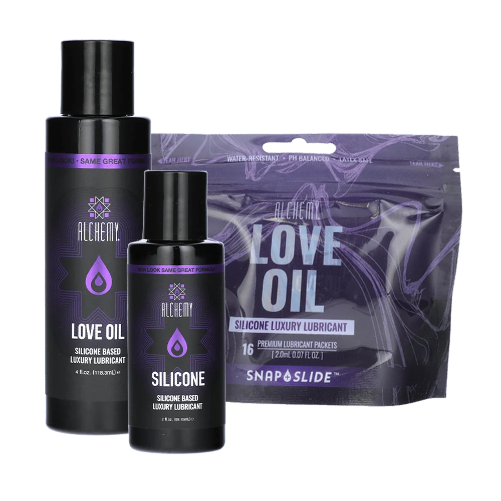 Alchemy Love Oil Snap + Slide 硅基润滑液，16 片一次性装