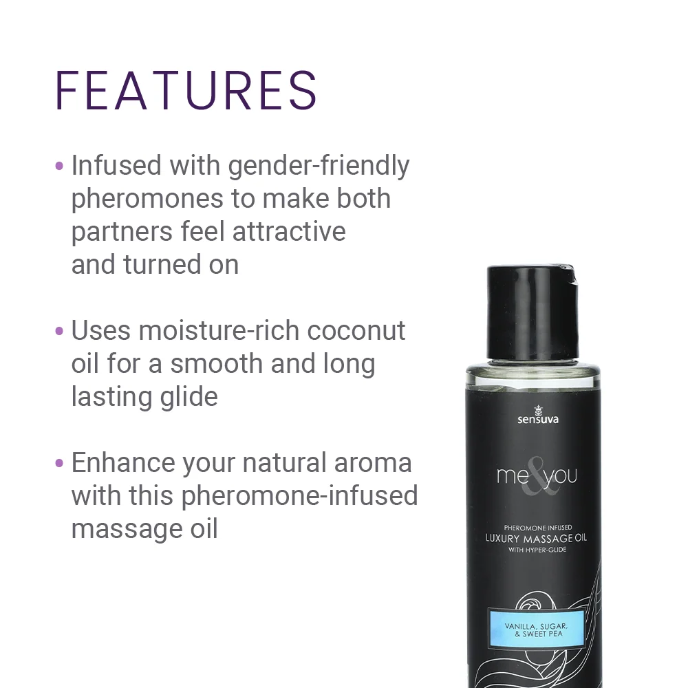 Me & You Pheromone Massage Oil with Hyper-Glide for Couples