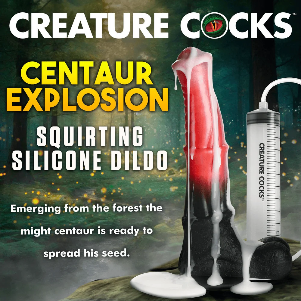 Creature Cocks Centaur Explosion 喷射液体硅胶假阳具