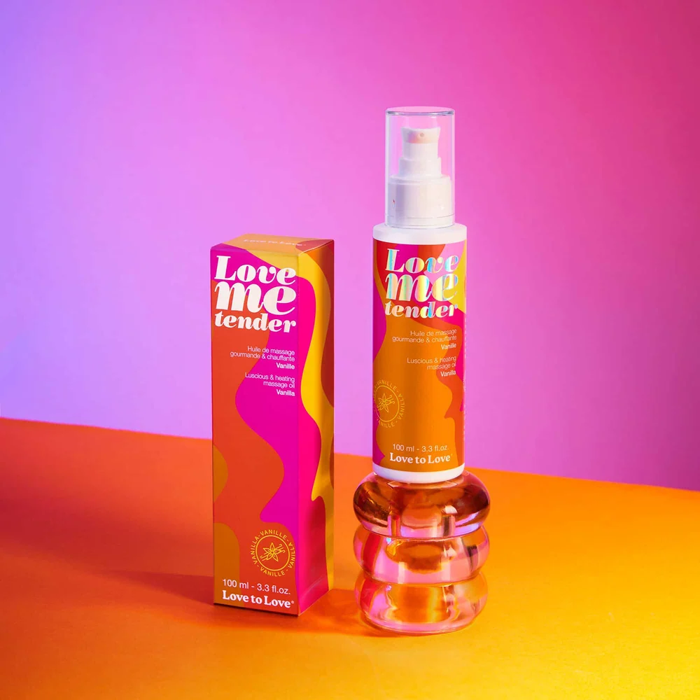 Love Me Tender Warming Flavored Massage Oil Bottle for Couples