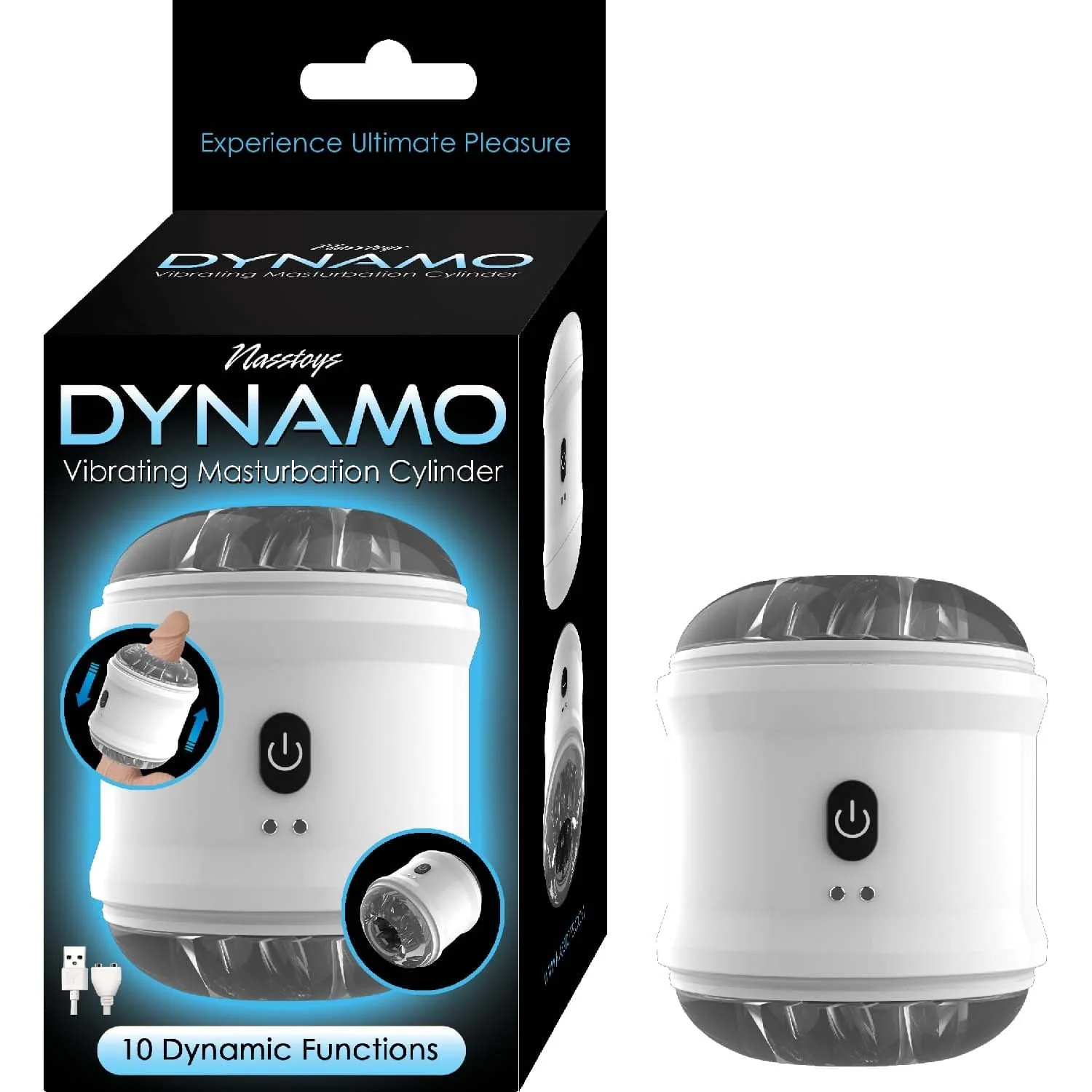 Dynamo Vibrating Masturbator Cylinder for Solo or Partner Play