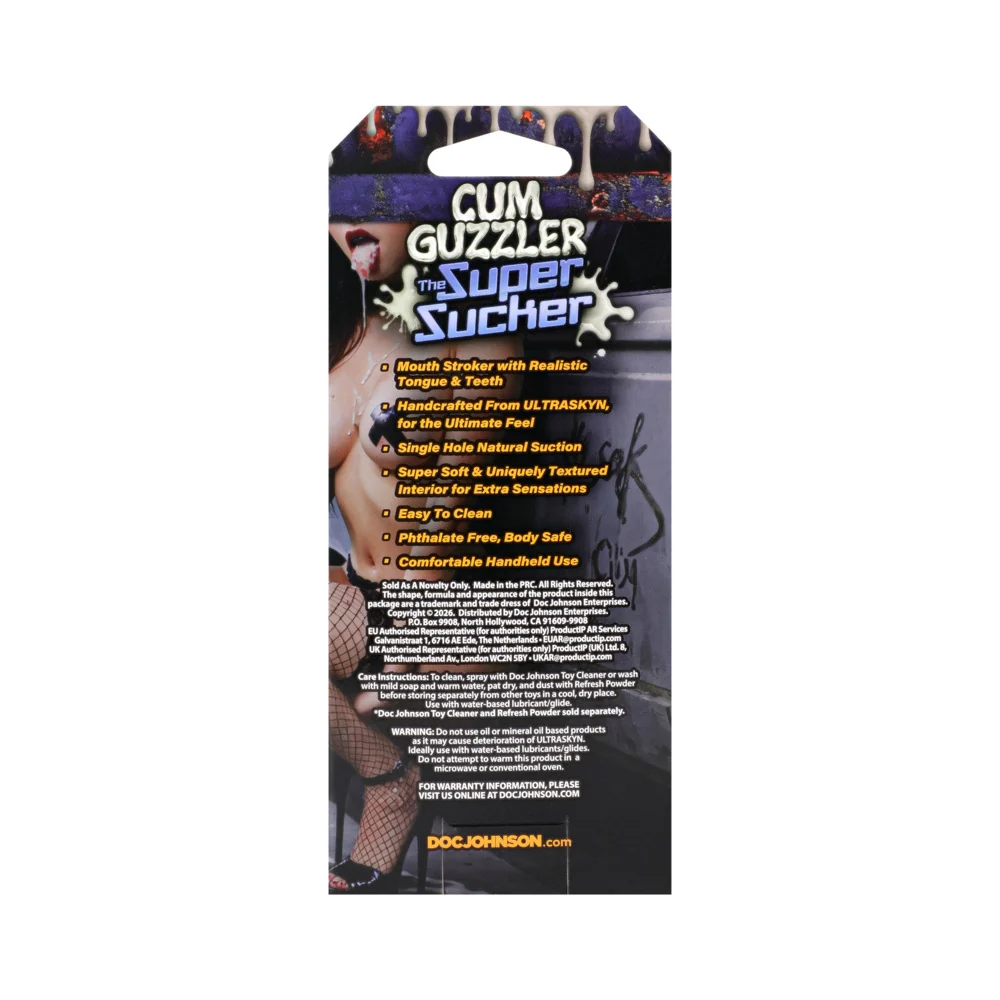 The Super Sucker Cum Guzzler Ultraskyn Mouth Stroker by Doc Johnson
