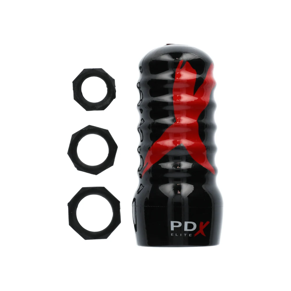 PDX Elite Air Tight Anal Stroker with Ribbed FantaFlesh Sleeve