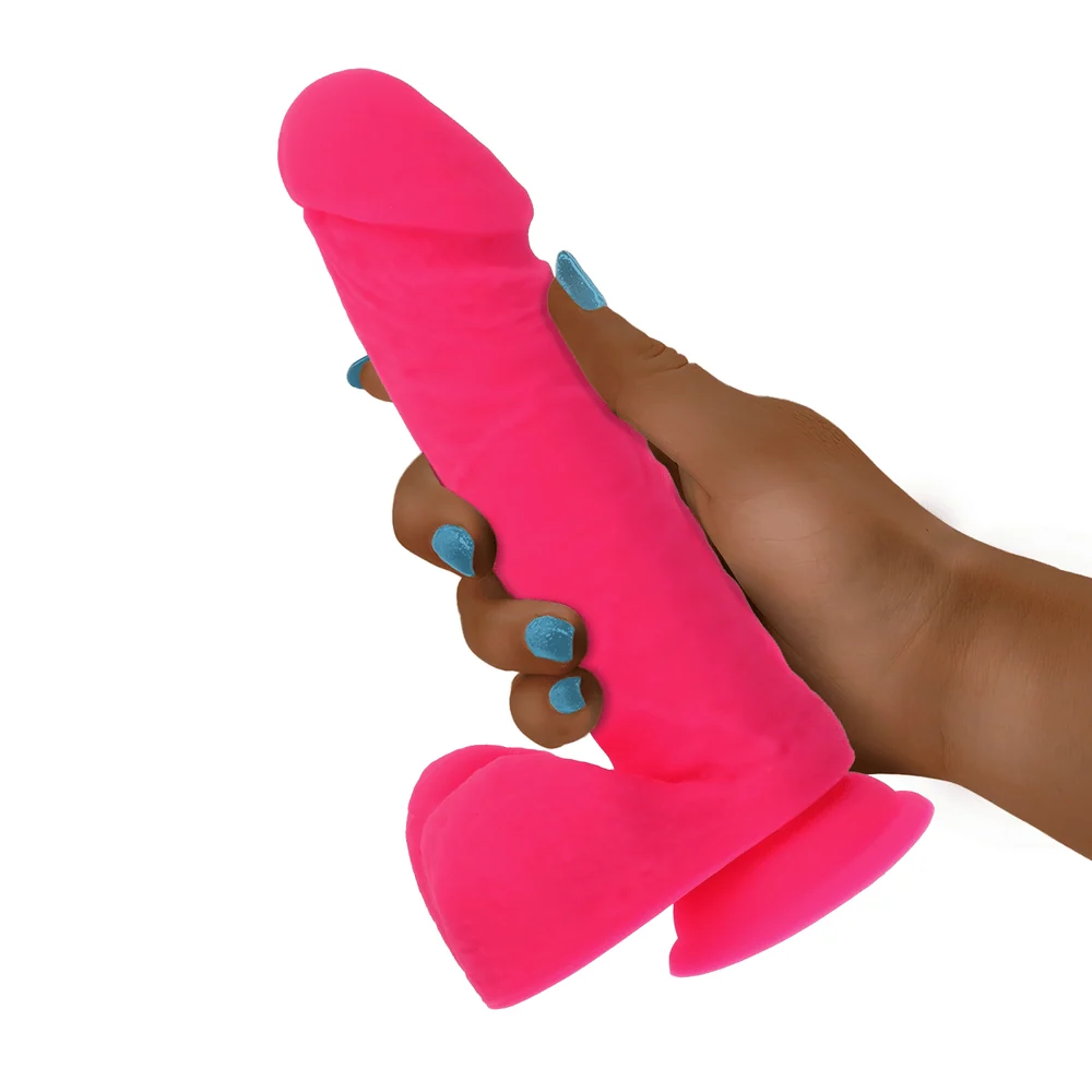 Ruse Big Poppa Hot Pink Realistic Silicone Dildo