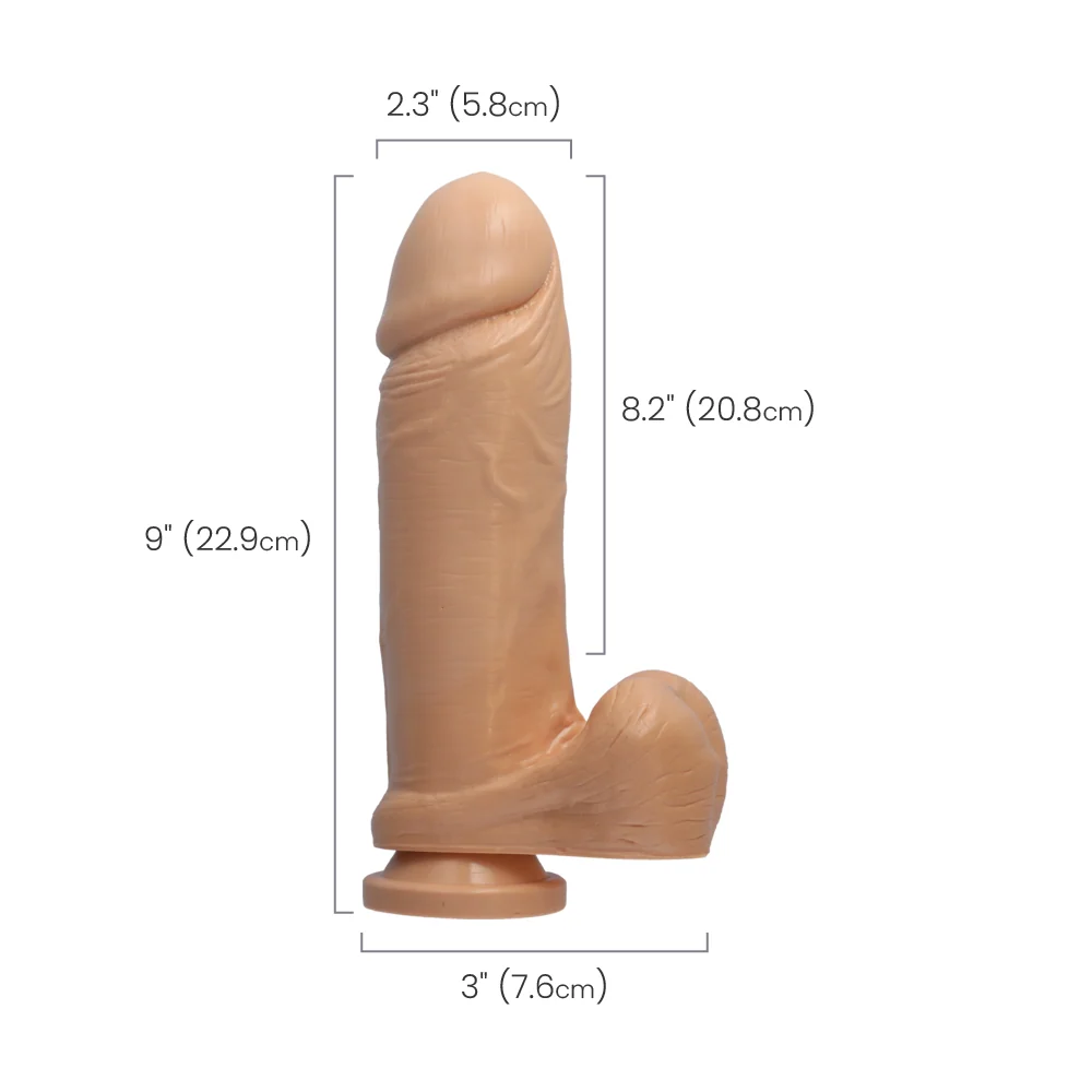 Lifeforms Flesh Colored Dildo with Balls and Suction Cup